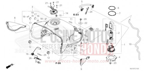 RESERVOIR A CARBURANT/POMPE A CARBURANT NT1100DET de 2026